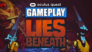 Lies Beneath Oculus Quest Gameplay  A Comic Book Horror VR Game [upl. by Hinch]