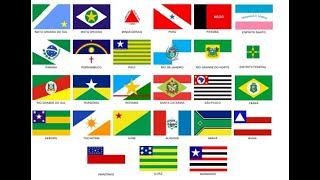 BRASIL  Bandeiras e capitais de todos os estados brasileiros [upl. by Ainek321]