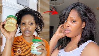 I USED HAIR MAYONNAISE AND DEEP CONDITIONER ON MY RELAXED 4c Hair shocking 😱 result [upl. by Borchert]