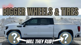 Upgraded Wheels amp Tires for the GMC Sierra AT4 Mount Balance Review [upl. by Lenahc221]