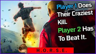 Watch 3 Speedrunners Play Hitman HORSE Insane Kills [upl. by Ennovyahs]