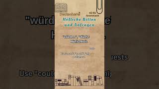 Höfliche Bitten mit Konjunktiv II  Polite Requests with Subjunctive II Deutsch German [upl. by Voltmer819]