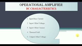 DC Characteristics of Op Amp  Input Bias Current  Input Bias Current Compensation [upl. by Reich]