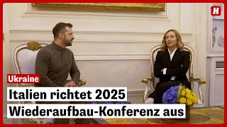 Ukraine Italien richtet 2025 WiederaufbauKonferenz aus [upl. by Siravat588]