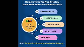 Free Directory Submission Sites List  Top Directory Submission Sites For Website SEO📈 Shorts [upl. by Kleinstein922]