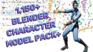 FREE FORTNITE BLENDER 3D MODELS  ULTIMATE [upl. by Nythsa]