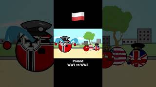 Poland WW1 VS WW2 🇵🇱 countryballs edit [upl. by Ruford173]