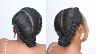 EASY AND CREATIVE NATURAL BRAID HAIRSTYLE THAT WILL MAKE YOU STAND OUT [upl. by Ashelman]