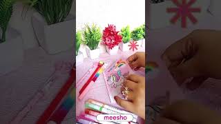 Fancy Highlighter pen unboxing review meesho unboxing unicorn video viralvideo simpii7431 [upl. by Isabelita]