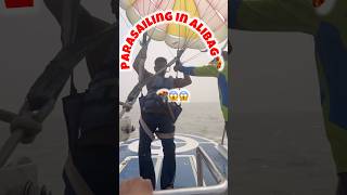 PARASAILING IN ALIBAG😱😱🪂parasailing youtubeshorts viralreels viralvideoshorts viralvideo [upl. by Laenahtan474]