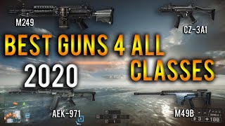 BEST guns for EVERY Class in Battlefield 4 2020  Battlefield 4 [upl. by Nerrawed]