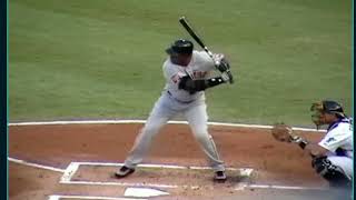 BARRY BONDS Slow Motion Baseball Swing Hitting Mechanics Home Run MVP [upl. by Ynaffit849]