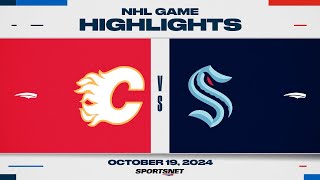 NHL Highlights  Flames vs Kraken  October 19 2024 [upl. by Duax225]