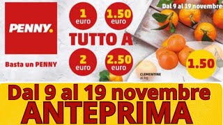 Volantino PENNY dal 9 al 19 novembre ANTEPRIMA [upl. by Kinsler]