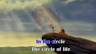 LION KING  Circle of Life KARAOKE  Instrumental Lyrics on screen with backing vocals [upl. by Clemence71]