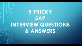 sap interview questions and answers for experienced  sap interview question and answer for freshers [upl. by Iolande]