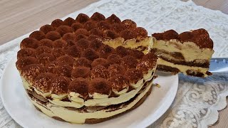 Torta TIRAMISÙ senza cottura Deliziosa Facile e Veloce  tutti ti chiederanno la ricetta [upl. by Thorin]