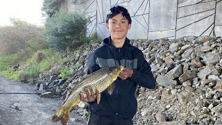 First time ever fishing for carp after being inspired by another youtuber [upl. by Euqirrne]