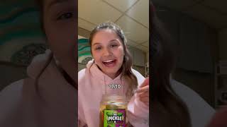 🌟KATELYN REVIEWING PICKLE GUYS X COOKITERICA🌟 shorts pickles mukbang suprise crunch [upl. by Nivad63]