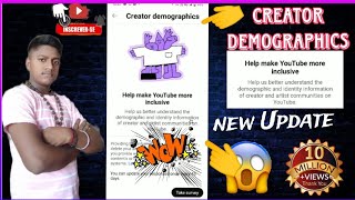 how to creater demographics  creator demographics youtube kya hai  Creator demographics kya hai [upl. by Jareb701]