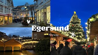 CHRISTMAS MARKET IN EGERSUND NORWAY [upl. by Auqenahs442]