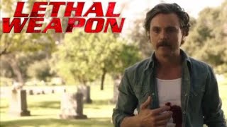 LETHAL WEAPON TV SHOW 2x22 ENDING SCENE RIGGS VISITS MIRANDAS GRAVE AND GETS SHOT quotONE DAY MOREquot [upl. by Pincince980]