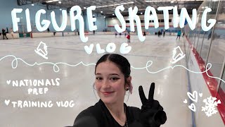 figure skating training vlog  nationals prep continues   mads skates [upl. by Nirroc936]