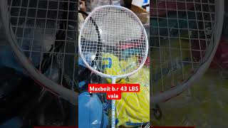 Maxbolt badminton racket 43LBS tension gallont tour SouthKorean badminton maxbolt Maxtension [upl. by Helsell]