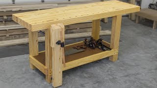 Build an Inexpensive RouboStyle Woodworking Workbench [upl. by Rayle139]