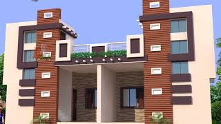 single floor row house designs twin house design  two brothers house design 2021 [upl. by Rettig]