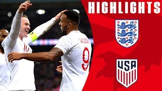 England 30 USA  Callum Wilson Bags International Debut Goal  Official Highlights [upl. by Nylekcaj544]