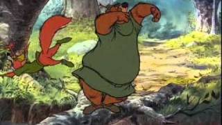 Classic Disneys Robin Hood Sing Along Song  Robin amp Little John Running Through The Forrestmov [upl. by Armond]