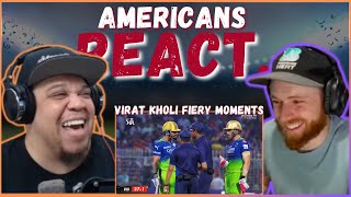 AMERICAN REACTS TO VIRAT KHOLI TOP 10 MOST FIERY MOMENTS  AGGRESSIVE SIDE  REAL FANS SPORTS [upl. by Lasala698]