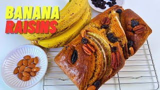 Deliciously Easy Banana Raisin Bread Recipe  Perfect For Any Baker [upl. by Llirred72]