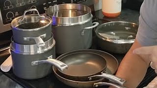 Calphalon Classic HardAnodized Nonstick Cookware 10Piece Pots and Pans Set Review [upl. by Maurizia]