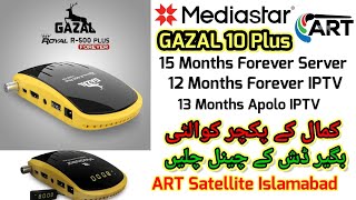 Mediastar GAZAL Forever 10 Plus H265 Internal WiFi Unboxing and Full Review  ART Satellite [upl. by Timmi]