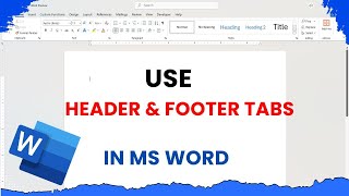 How to Use Header amp Footer Tabs with Different Page Orientations in Word [upl. by Nylirahs]