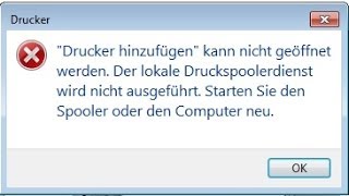 Windows quotDrucker hinzufügenquot kann nicht geöffnet werden Druckerspoolerdienst German HD Tutorial [upl. by Ayardna117]