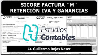 Retenciones factura m ganancias iva sicore ✅ [upl. by Ahsiekel]