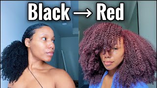 I DYED MY HAIR😱  How I Dyed My Natural Hair Midnight Blue Black At Home [upl. by Ardien]