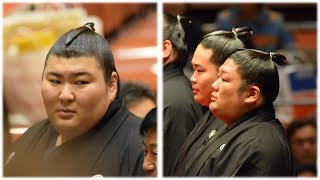 Atamifuji TV ads quotaxedquot Takerufujis ankle hurts Terutsuyoshi haircutting Sumo News Jun 23rd [upl. by Nisen]