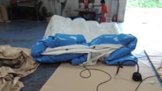 inflatable tent inflating up [upl. by Enineg]