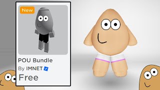 NEW POU BUNDLE IN ROBLOX FREE BUNDLE🥚😱 [upl. by Lekram]