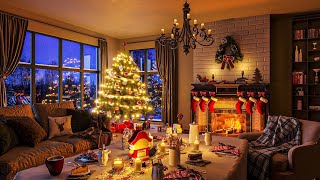 Christmas Ambience with Instrumental Christmas Music and Crackling Fireplace 247  Christmas Carols [upl. by Hube]