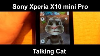 Sony Xpera X10 Mini Pro Android Talking Cat application [upl. by Delphina383]