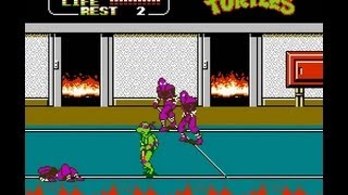 Teenage Mutant Ninja Turtles TMNT playthrough Konami 4players arcade game Not MAME [upl. by Burnight889]