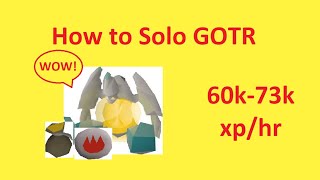 OSRS  How to Solo GOTR for Fast RC XP [upl. by Rodrich]