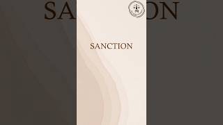 Meaning of the term Sanction  Adv Melisa Rodrigues [upl. by Nirrok]