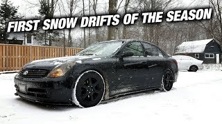 First G35 Snow Drifts Of The Year [upl. by Ecnerrat]