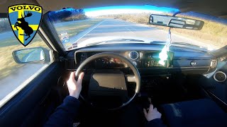 1992  Volvo 240 w Volvo 940 B230FK Turbo Engine  POV Drive around  Wanna See Autos [upl. by Amaryl]